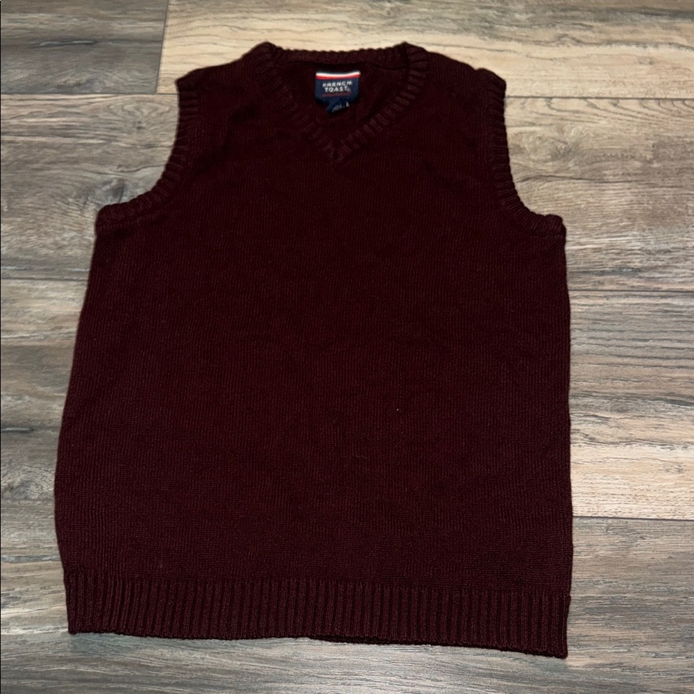 Croft & Barrow Men's Dark Red V-Neck Sweater Vest